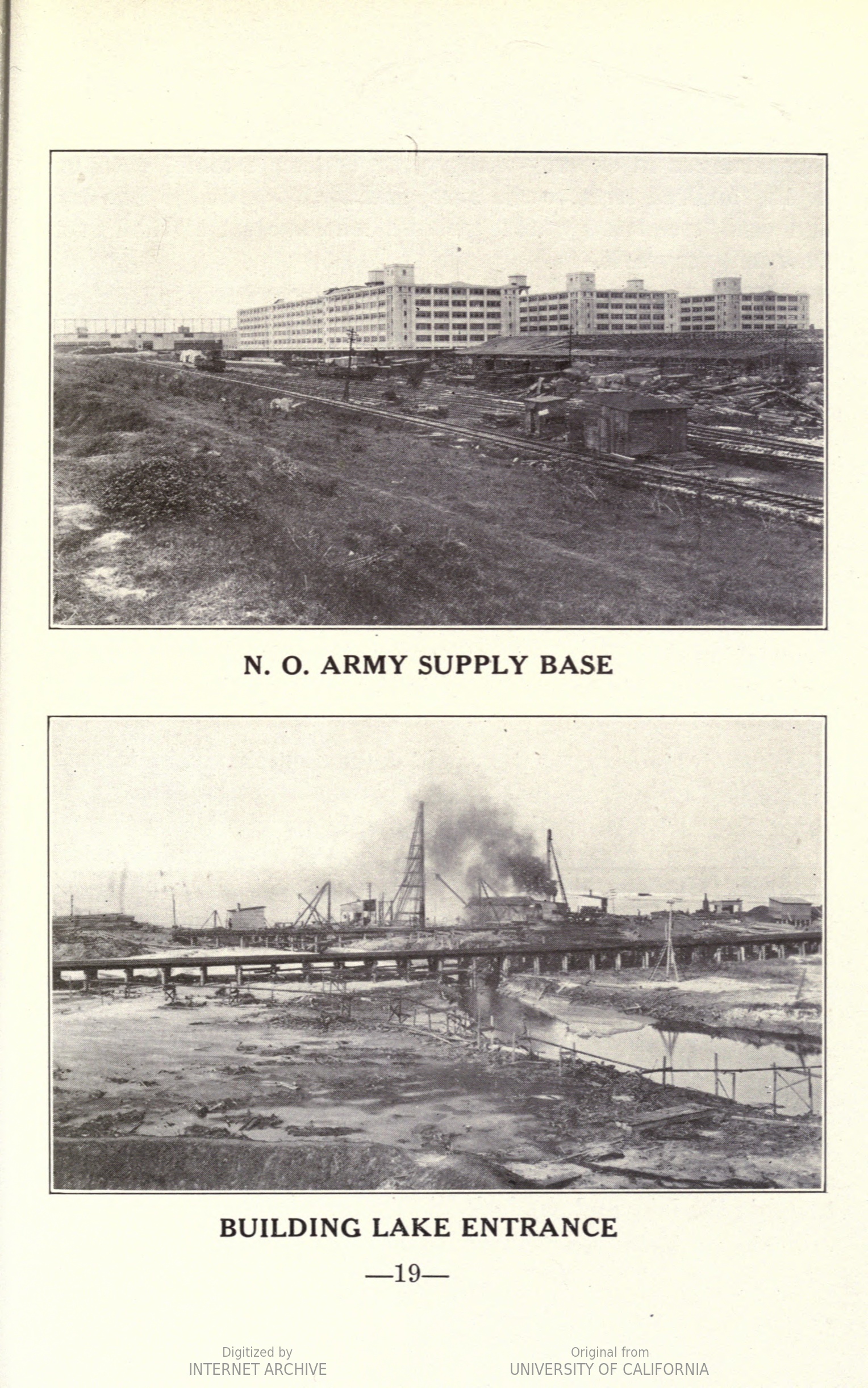 N. O. ARMY SUPPLY BASE
BUILDING LAKE ENTRANCE