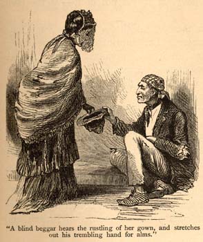 A blind beggar.