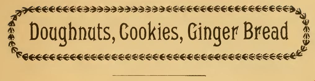 Doughnuts, Cookies, Ginger Bread